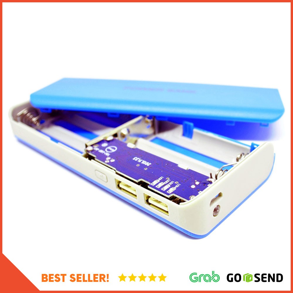 Case Power Bank untuk 5 PCS 18650 - Blue