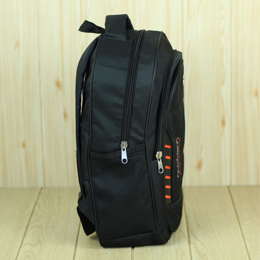 Tas Ransel Polo Classic Scotlet Warna Hitam Back Pack Keren Pria Cowok Bahan Tebal Kuat Berkualitas