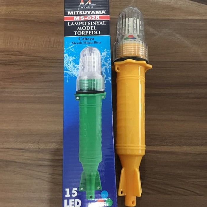 Lampu Nelayan Kelip Torpedo Pancing 3 Warna 15LED Merah Biru Hijau