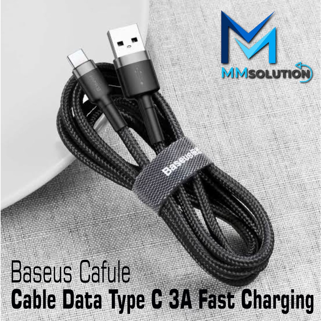 Baseus Cafule Kabel Data USB Type C Kevlar Cable Fast Charge 3A QC 3.0 ORI