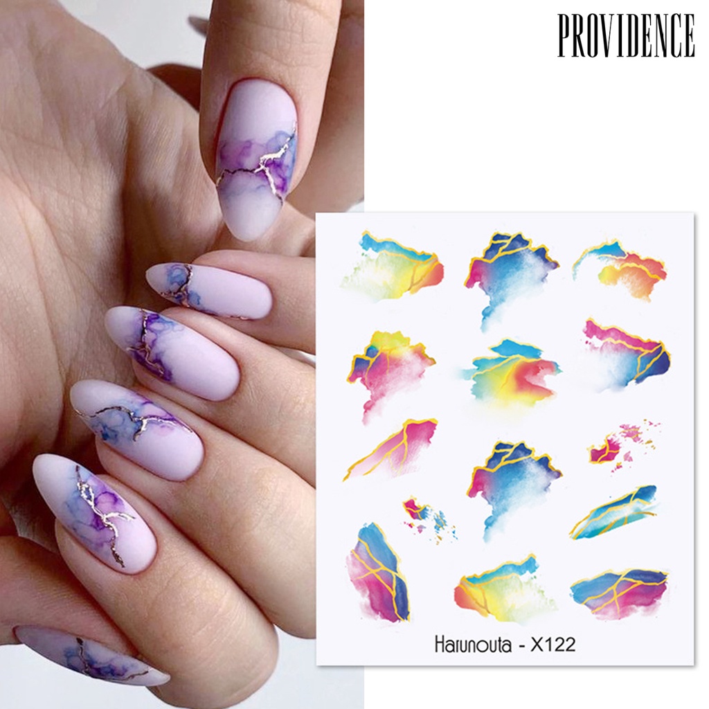 Providence Stiker Kuku 3d Ultra Tipis Motif Bunga / Hati Untuk Manicure / Nail Art