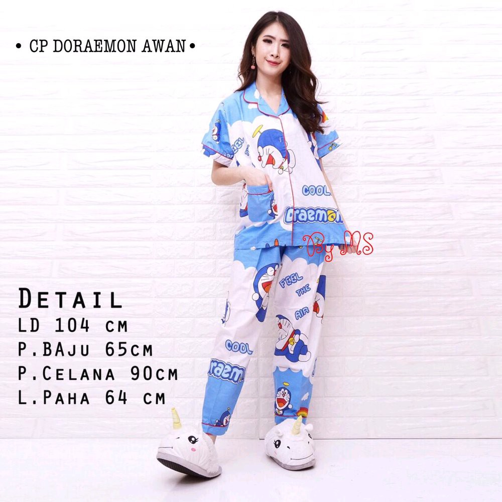 BESS - Piyama CP / Stelan Baju Tidur Murah / Corak CAMPUR