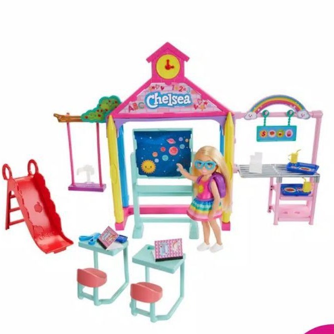 Barbie Club Chelsea School Playset - Mainan Aksesories Boneka Anak Perempuan