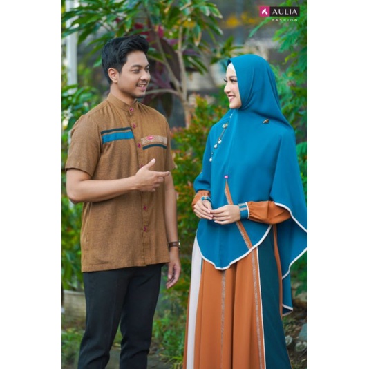 COUPLE GAMIS SYARI DAN BAJU KOKO RUQAYYAH BY AULIA FASHION TERBARU SPESIAL RAMADHAN 2022