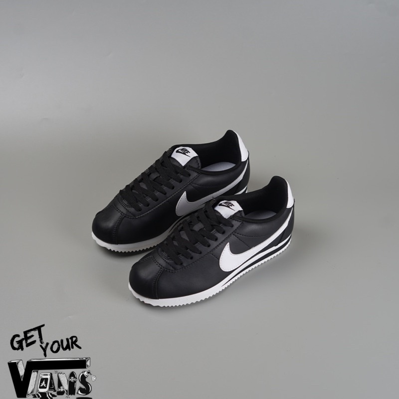 NIKE CORTEZ CLASSIC LEATHER BLACK WHITE ORIGINAL