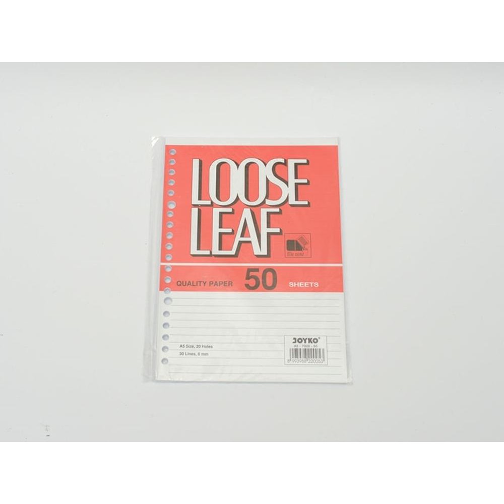 loose leaf paper joyko a5 isi 50 lembar refill kertas file note murah