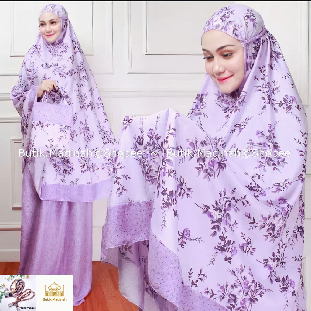 BUTIK.MADINAH MUKENA DEWASA DAHLIA ELVIRA BALI SITI KHADIJAH PASTELEENA DALANOVA