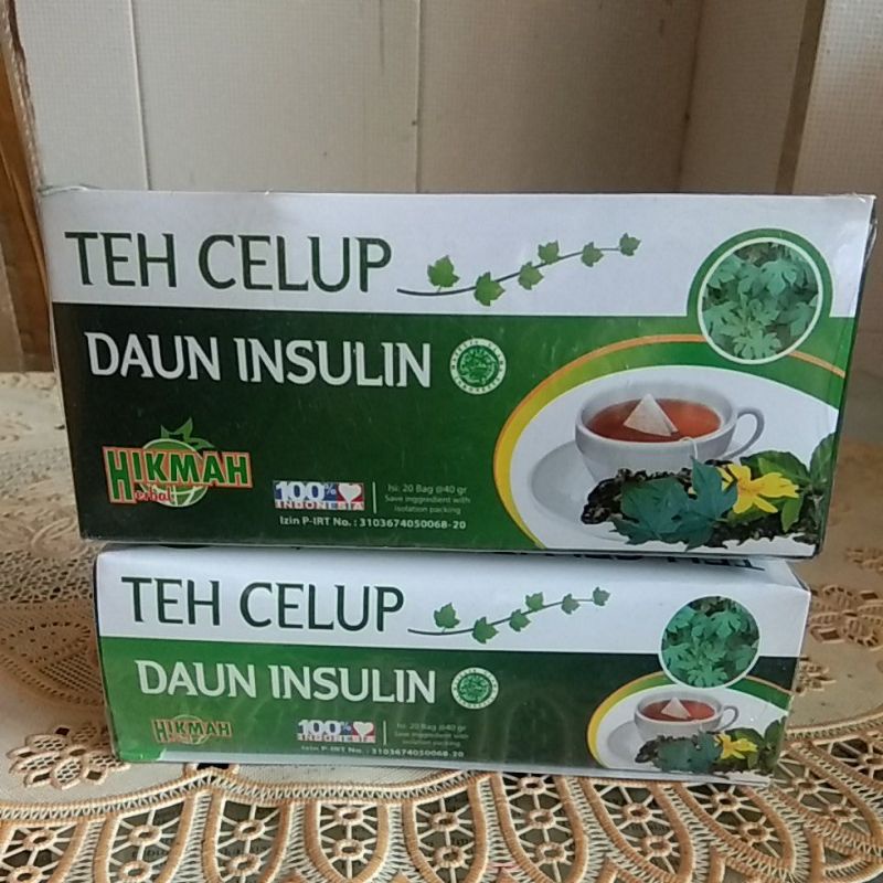 

Teh celup daun insulin HIKMAH herbal