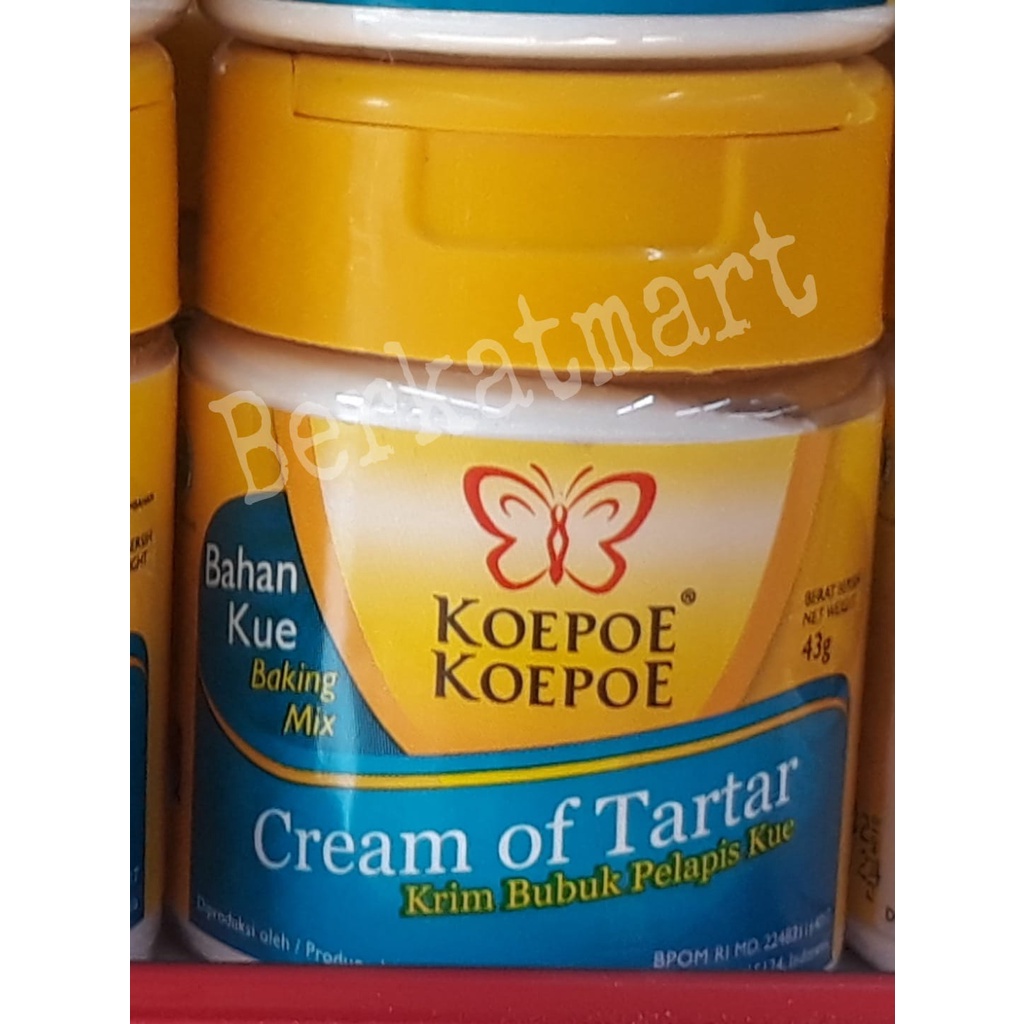 Cream of Tartar Koepoe Koepoe Krim Pelapis Kupu Kupu 43 gr