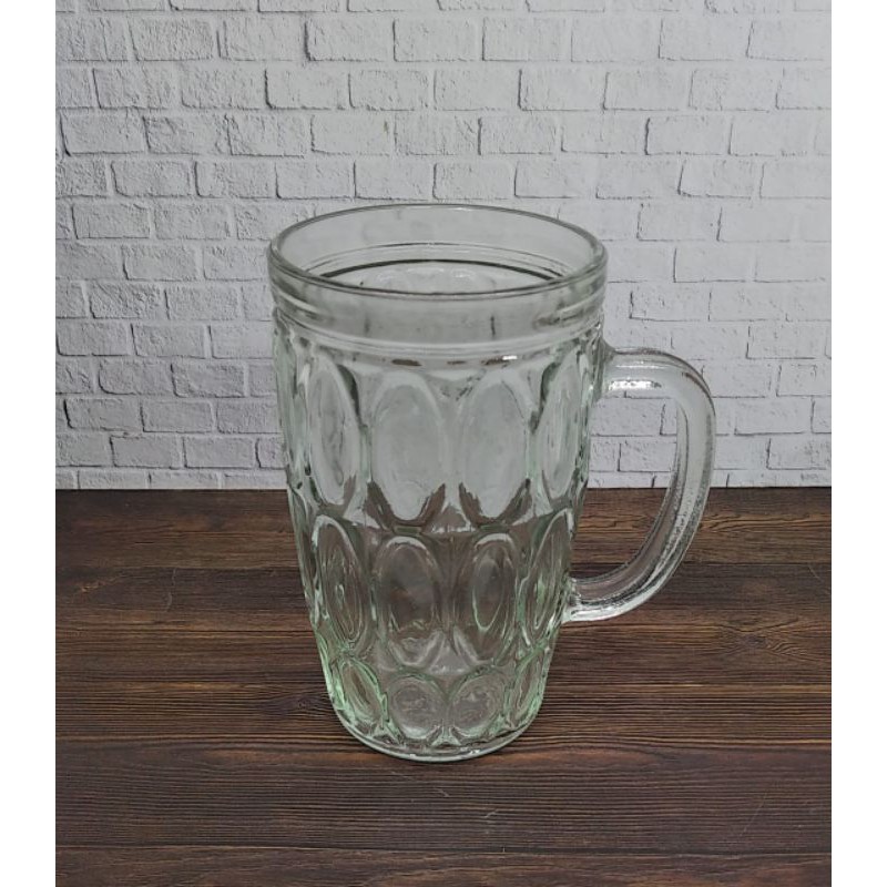 GELAS GAGANG KACA BESAR MOTIF 6 PCS GELAS KACA BELING GELAS KEDAUNG JEMPOL