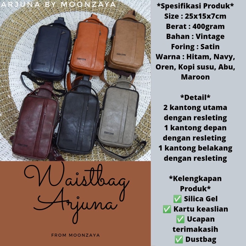 moonzaya tas selempang unisex WAISTBAG ARJUNA