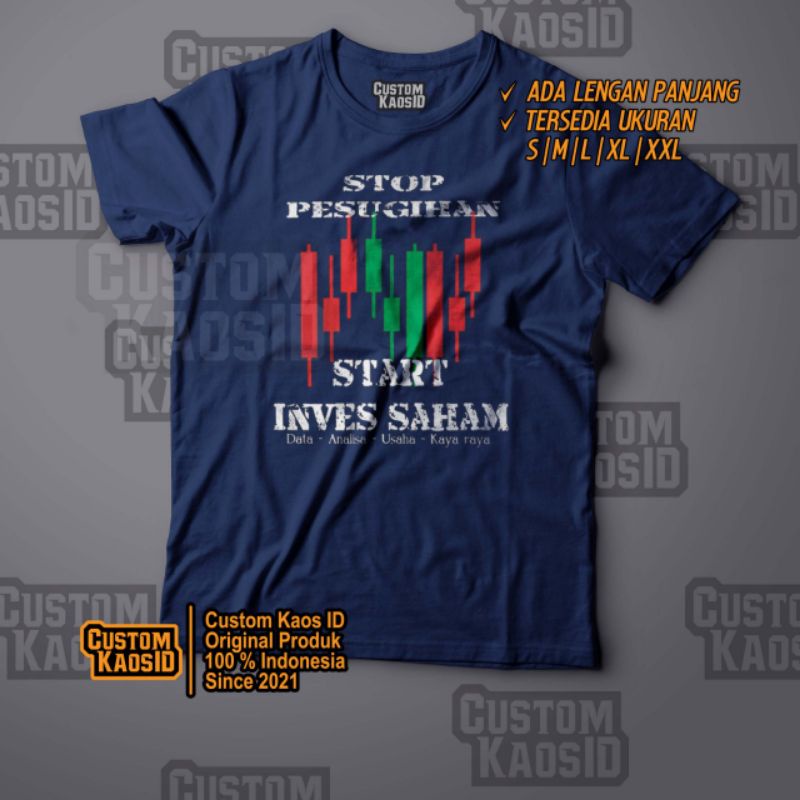 Kaos Trading Lucu, Kaos Investasi Trading Trader, Baju Pria Trading Investor Terbaru, Kaos Pria tred