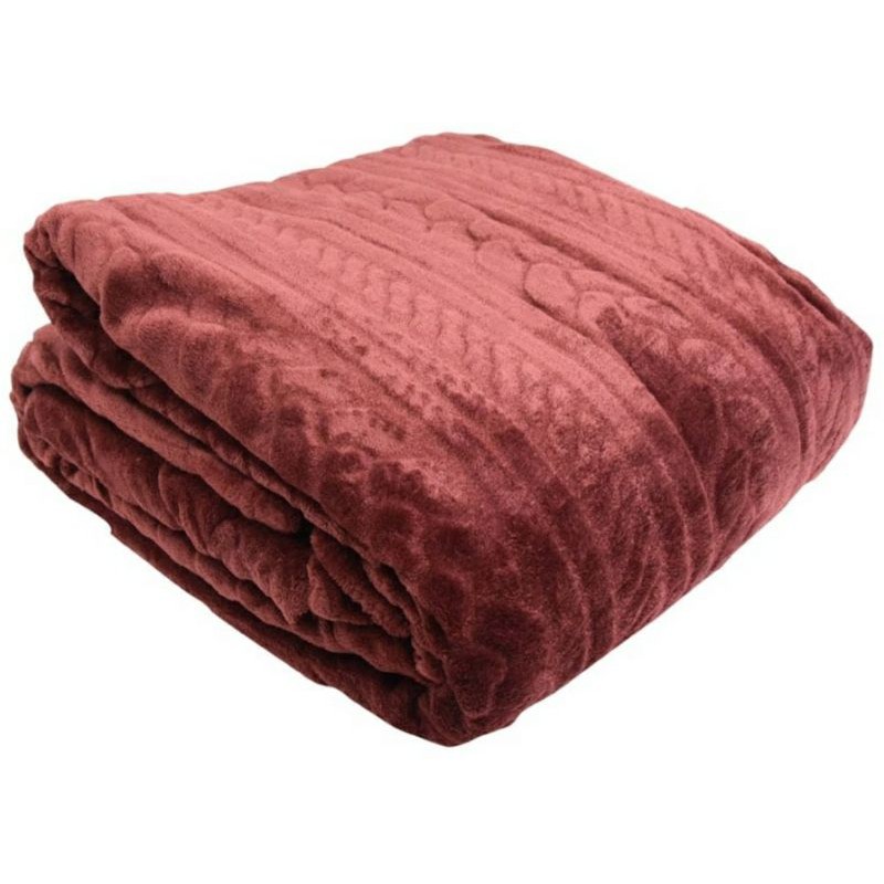 SELIMUT EMBOSS SUPER LEMBUT ARTHOME - MERAH COOPER