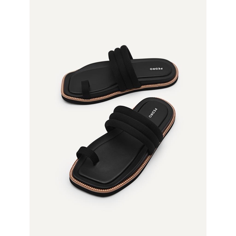 SANDAL JEPIT PEDRO WANITA ORIGINAL CASUAL BRANDED ASLI HITAM PW012