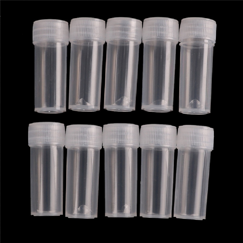 10pcs Botol Tabung Sampel Bahan Plastik Ukuran 5ml