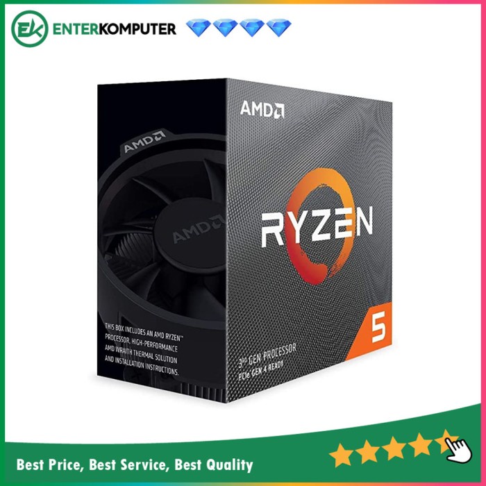 AMD Ryzen 5 5600X 3.7Ghz Up To 4.6Ghz AM4 [Box] - 6 Core -Garansi AMD HQ/AMD International