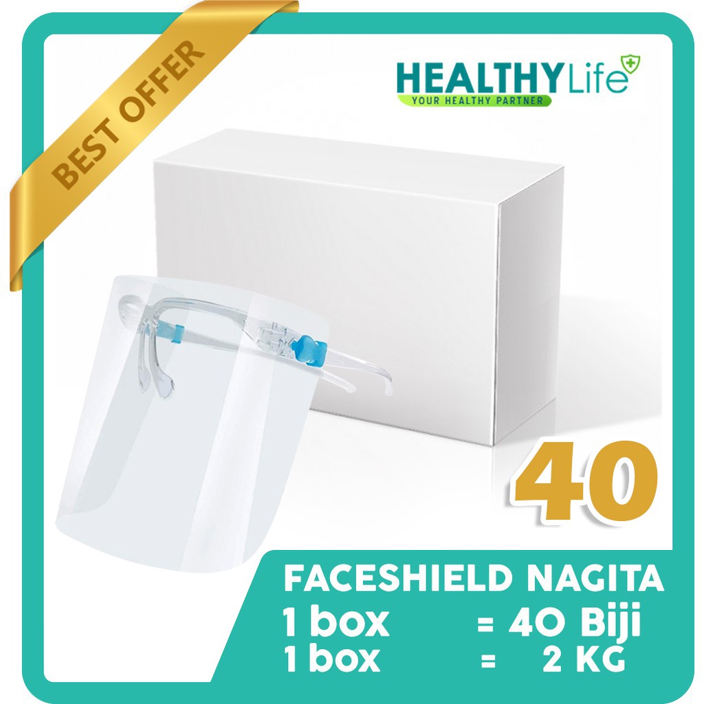 40 SET (FRAME+MIKA) Faceshield kacamata / Face shield protector nagita orbital pelindung wajah mika Faceshiled nagita anti virus