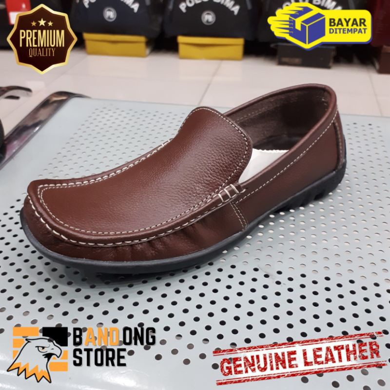 Sepatu Pria Casual Slip on Original kulit asli Sepatu Pria Mocasin Kulit Asli