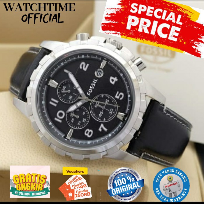 JAM TANGAN PRIA FOSSIL BLACK ORI JAM TANGAN COWOK FOSSIL ORIGINAL FS 4788 BLACK