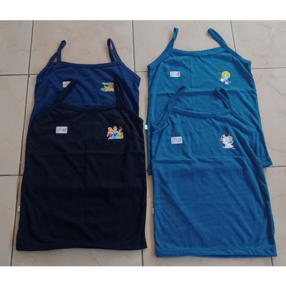 12 Pcs Singlet Tali Anak Karakter - 1 Lusin Singlet Tali Anak Karakter Kartun Bisa COD