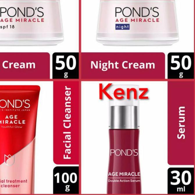 Terbaik  PONDS Age Miracle Eye / Clanser / Day Night Cream 50g / Serum 30ml...