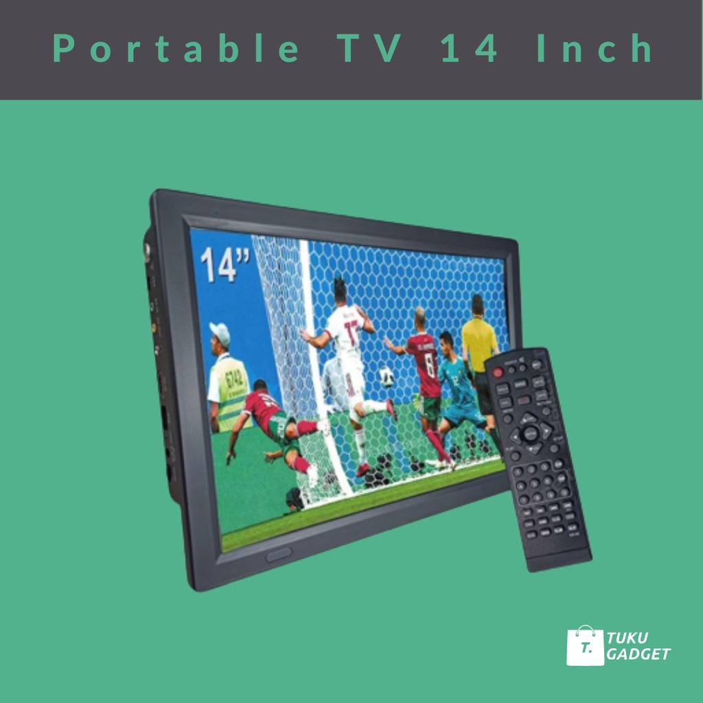 Taffware TV Portable HD Monitor 14 Inch DVB-T2 + Analog