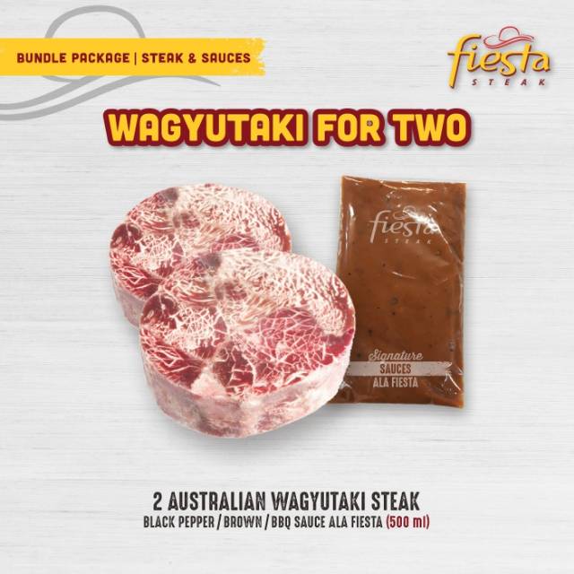 

Fiesta Steak Wagyulicious Steak Prime Loin Cut with Saos Black Pepper/Brown/BBQ - Daging Sapi Frozen