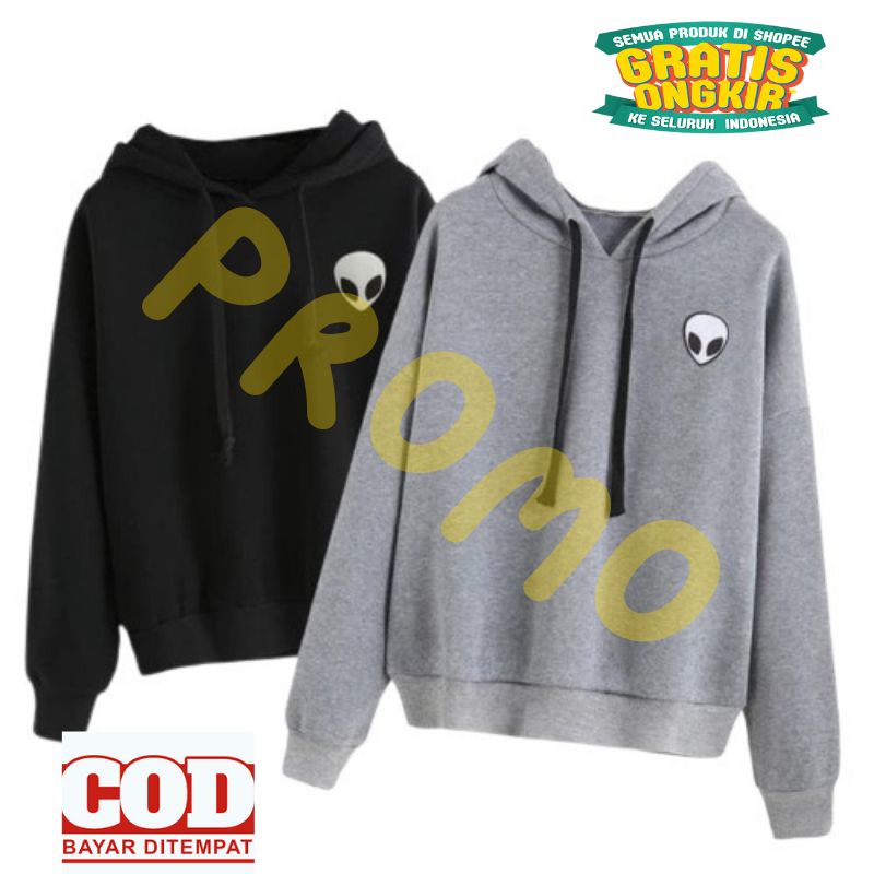 Switer/Sweater Wanita Hoodie Alien Kekinian Viral Terbaru 2021