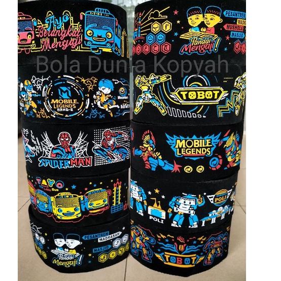 DK.25Au22н– (Part 2) Peci Anak Karakter Upin, Spiderman, Tobot, Tayo, Poli Heli, Mobile Legends