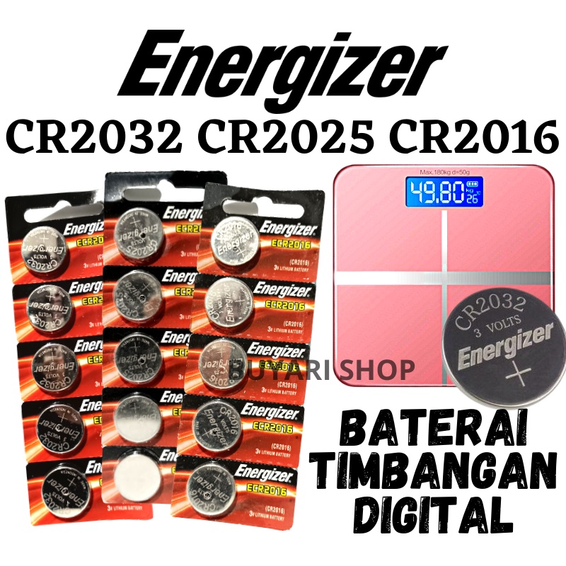 Jual Baterai CR2032 CR2025 CR2016 Energizer 3V Baterai Timbangan