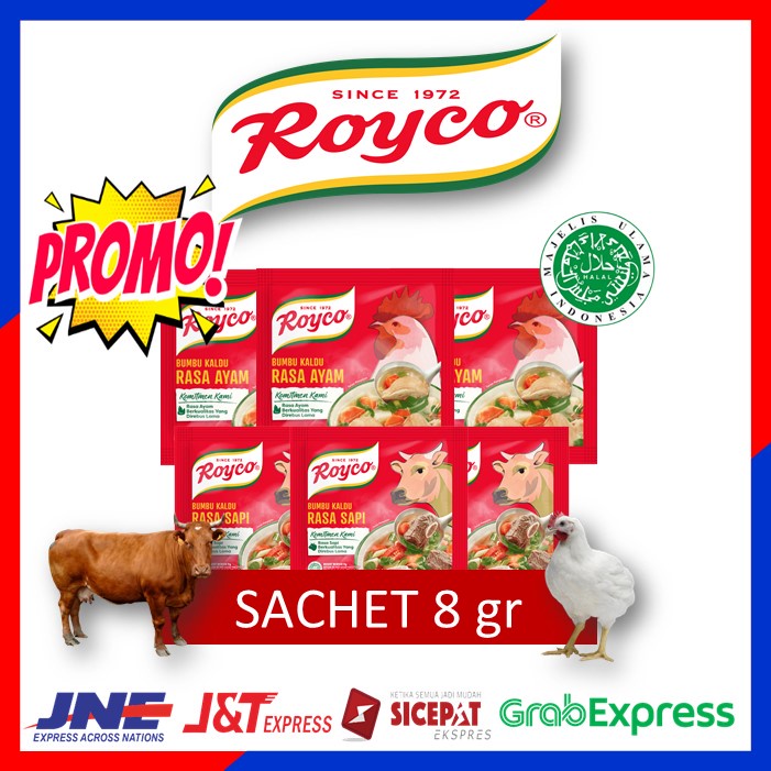 

ROYCOROYKO AYAM SAPI 8gr SACHET RENCENG PROMO MURAH GROSIR (6 SACHET)