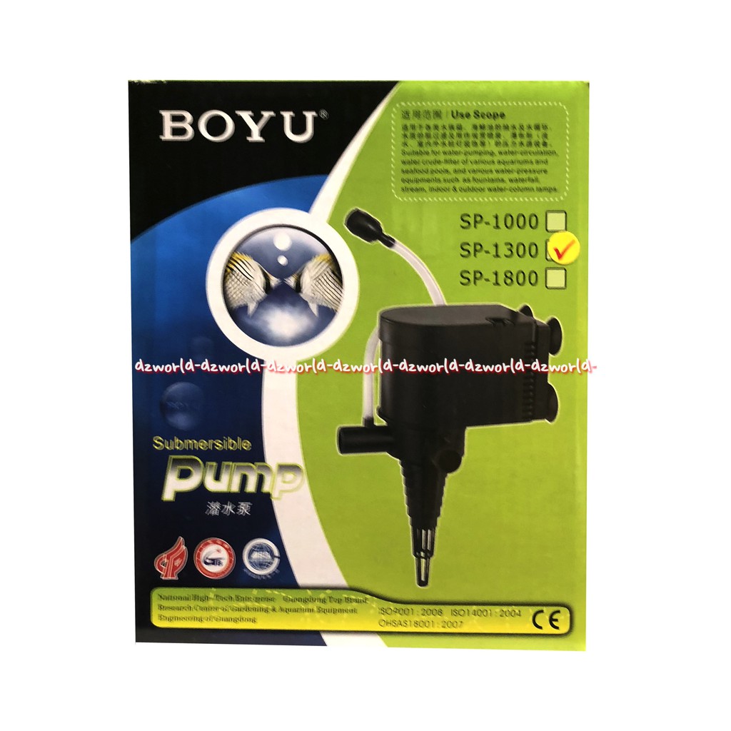 Boyu Pump SP 1300 Submersible Pump Aquarium Mesin Pompa Akuarium Pompa 3 in 1 Boyyu Sp1300