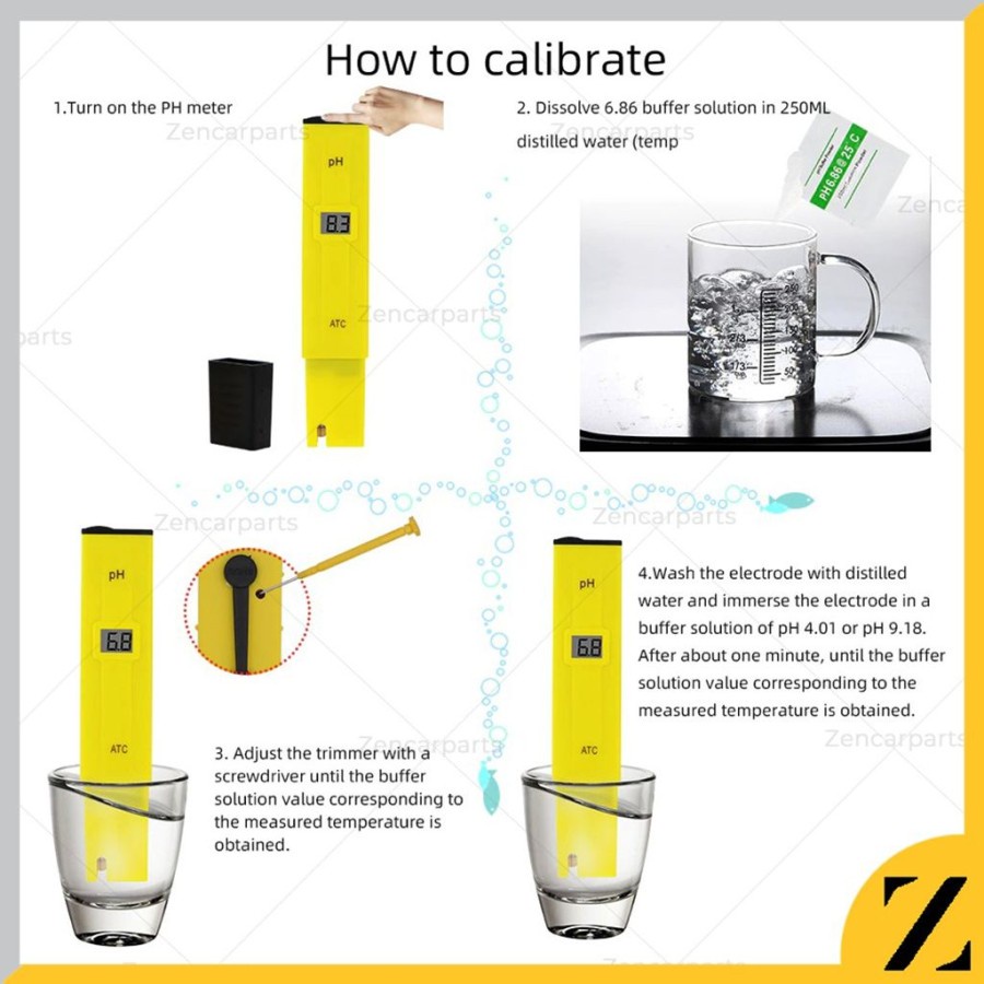 Alat Ukur PH Air Hidroponik - pH Meter digital tester asam basa cairan