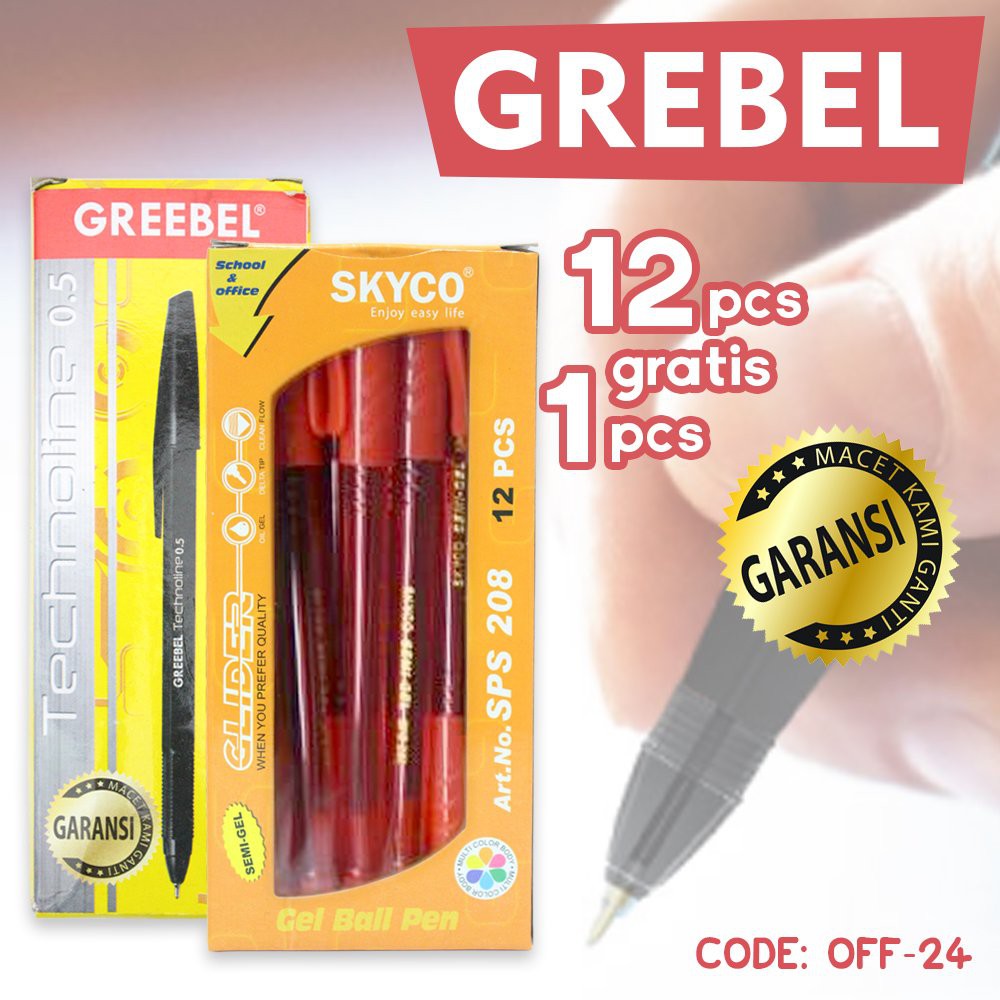 

Pen Red Greebel Technoline - Isi 12 Pcs - OFF-24