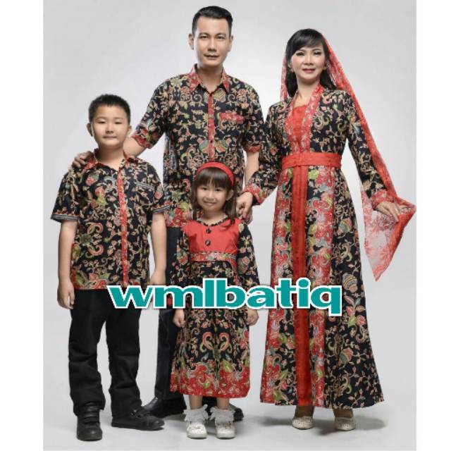 Sarimbit Couple Batik Keluarga/family Gamis Muslim Krisdayanti (kd) Gentong Hitam