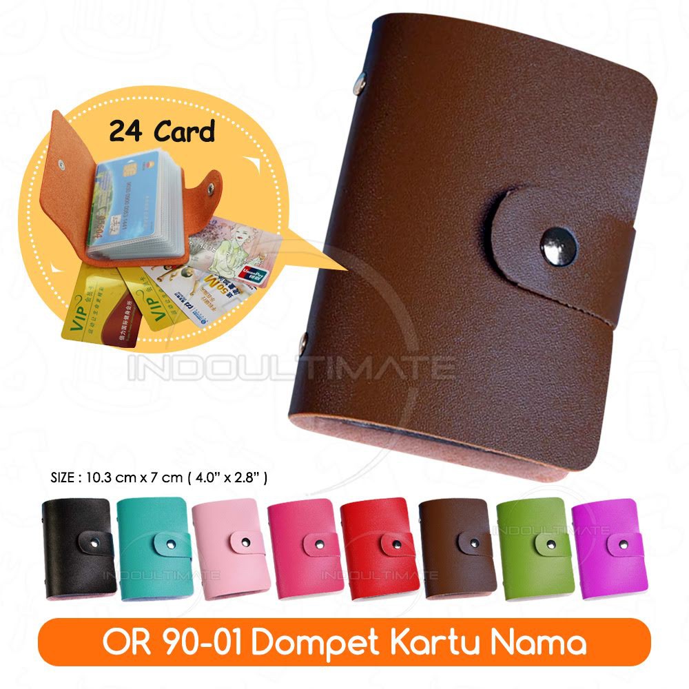 Dompet Kartu Tebal &amp; Tipis Wanita Pria Korea atm credit card holder nama murah import kulit 90-01