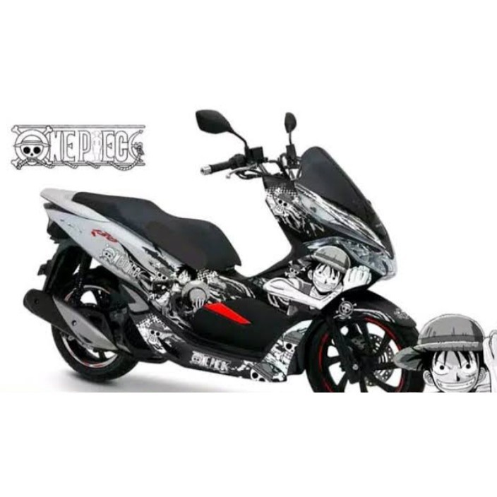 Decal Stiker Motor Honda PCX Modifikasi Variasi Aksesoris Full Body Motif One Piace