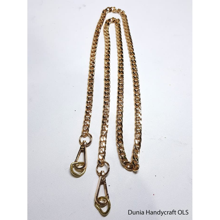 Rantai Tas Gepeng BESAR - Rantai Selampang Tas gold, hitam dan silver