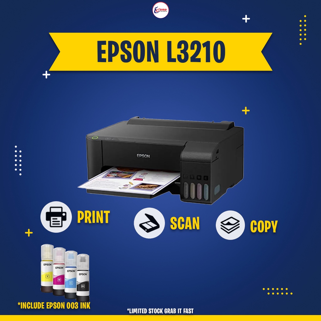 Jual Printer Epson Inktank L3210 Print Scan Copy Pengganti L3110 Shopee Indonesia 4459