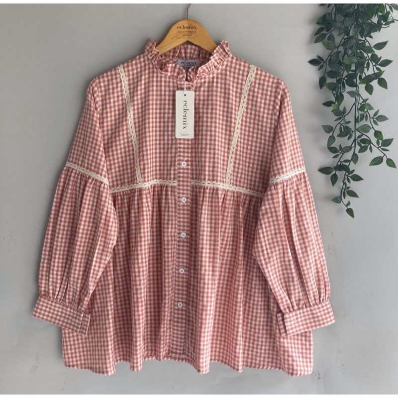 Sono Top Gingham Vintage Peach Eclemix