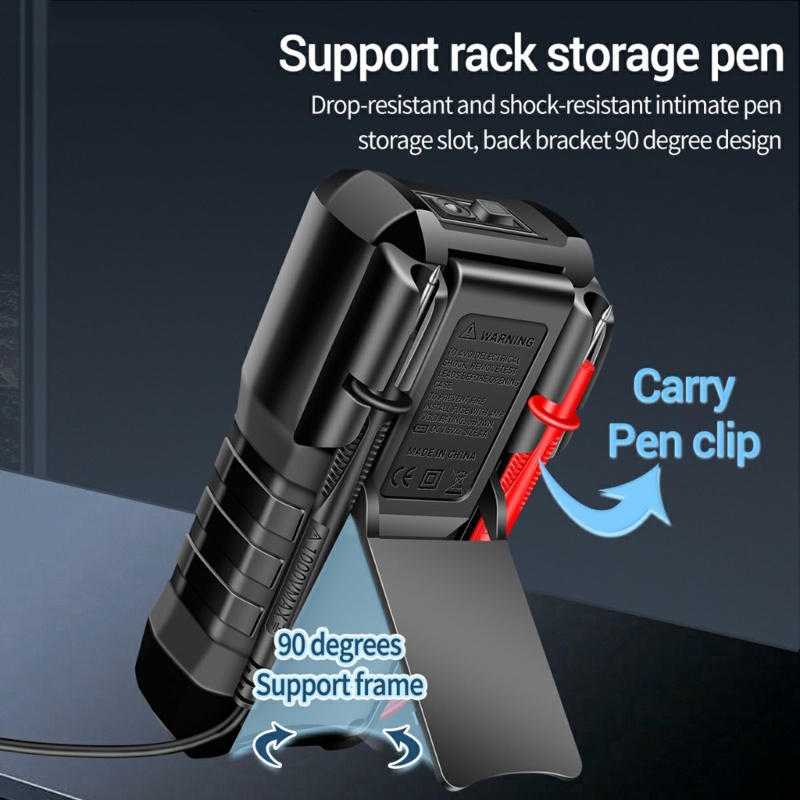 Multimeter Ohm Volt Meter Multi Tester Portabel Auto-Ranging Dengan Senter Belakang Anti Ledakan
