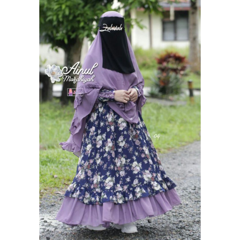 Gamis  cantik ainul mardiyah original dari zahidah