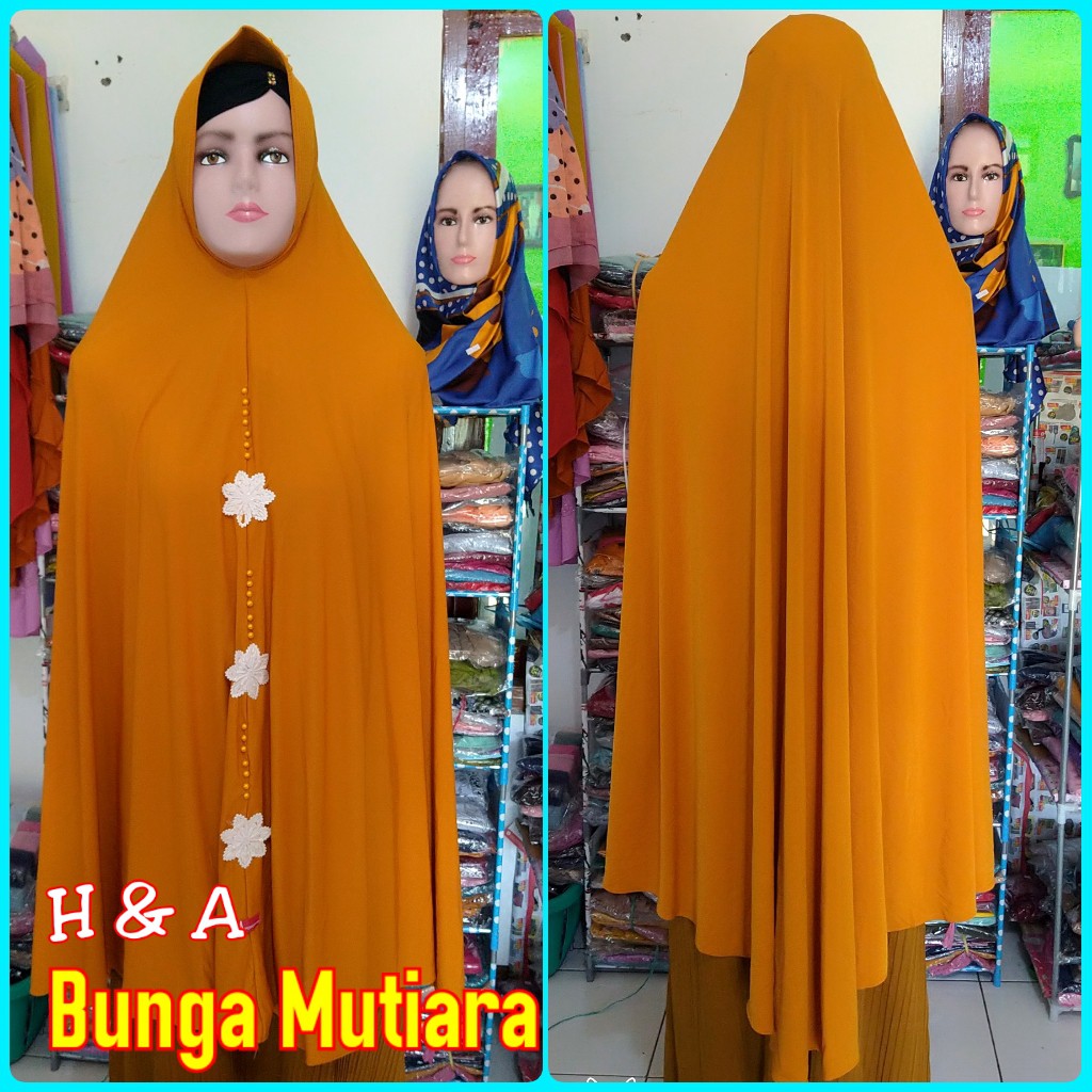 Jilbab Hijab Kerudung Instan Jumbo ori H & A BungaMutiara