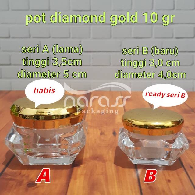 Pot diamond gold 10 gr