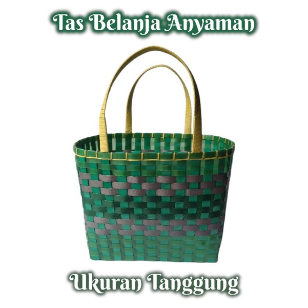 Tas Belanja Anyaman Tali Plastik Tanggung