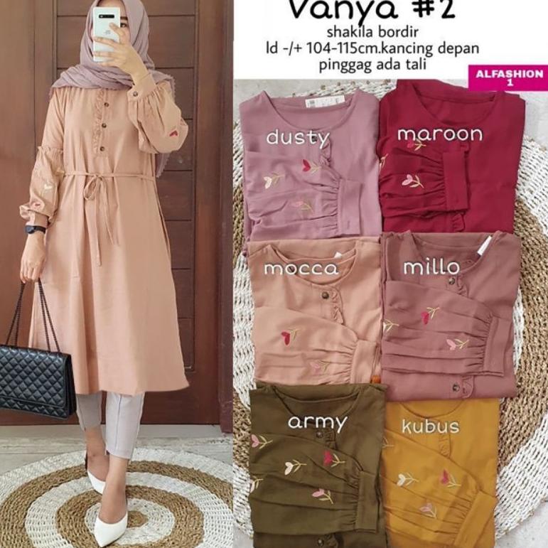Vanya Tunik - Tunik Shakila Bordir LD102 / Vanya #2 / Juwita Tunik / R.10 - 257-6040 "CLP. 8"