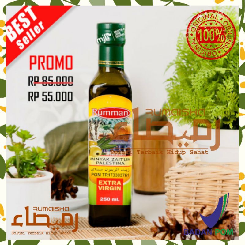 

Minyak Zaitun Asli Palestine Rumman 250 ml Extra Virgin Olive oil - Zeitun bisa di minum