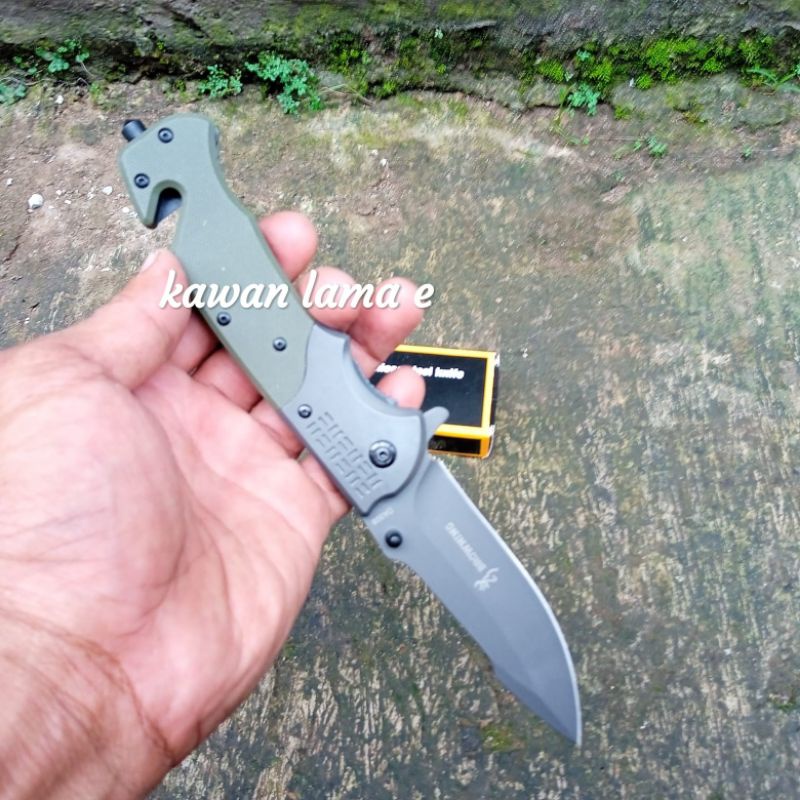 PISAU LIPAT BROWNING HIJAU ARMY DA308 SURVIVAL