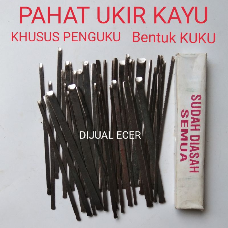 PAHAT UKIR KAYU  JEPARA KHUSUS MODEL PENGUKU ( BENTUK KUKU ) SUDAH DIASAH DIJUAL ECERAN