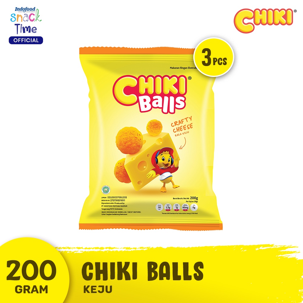 

Chiki Ball Keju 200 Gr - 3 Pcs